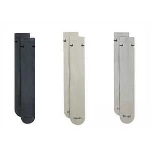 NWT Nike Everyday Plus Cushioned Training Crew Socks 3-Pack in Grey